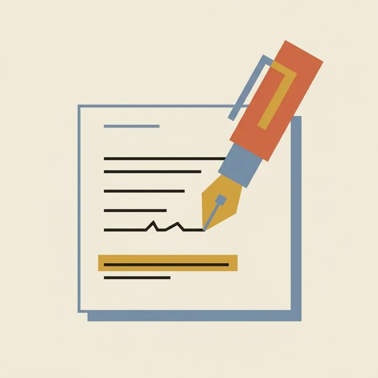 Illustration: a pen writing a document by itself